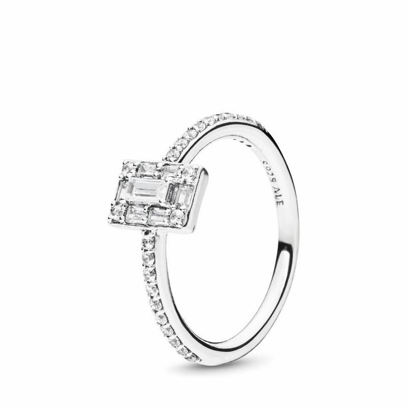 Pandora Luminous Ice Promise Ring Ireland - Sterling Silver/Cubic Zirconia - 209571JWC